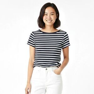 Lauren Ralph Lauren Striped Short Sleeve Top - Size Small